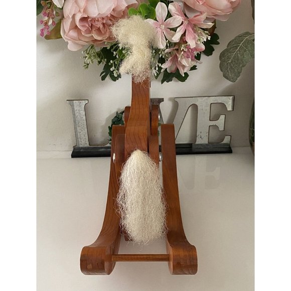 Rocking Horse Vintage Hand Crafted Folk Art Wooden Doll Horse Mane and Tail EUC - Picture 5 of 16